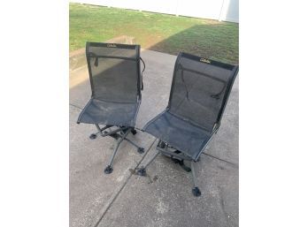 Pair Of Collapsible Cabellas Sport Chairs