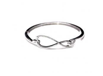 Sterling Silver Bangle Infinity Bracelet