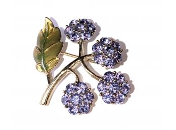Vintage Monet Costume Jewelry Purple Brooch Pin