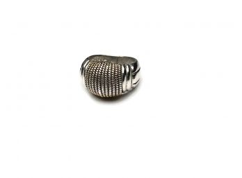 Sterling Silver Brass Dome Ring