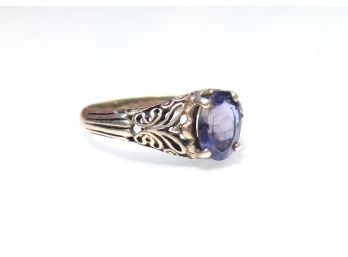 Sterling Silver Purple Blue Iolite CNA Ring