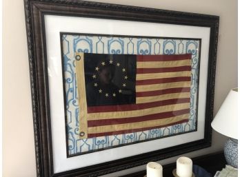 Betsy Ross American Flag Reproduction Framed