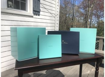 Three Tiffany & Co. Boxes And A Brooks Brothers Box