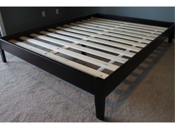 Great Ebonized Wooden Queen Bed Frame! Made In Indonesia! Barely Used