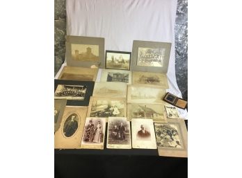 Large Lot Antique Photos And Post Cards
