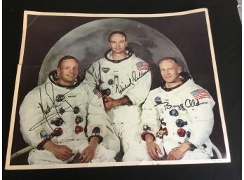 Apollo 11 Crew Vintage Poster (Printed Signatures)