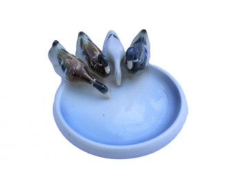 German Porcelain Duck Ashtray Candy Dish