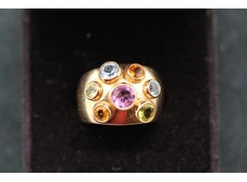 Stunning 14k Gold Multi Gemstone Ring