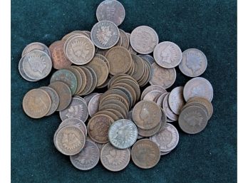Lot Of 88 Indian Head Pennies