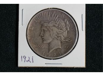 Key Date 1921 Silver Peace Dollar Coin  Dh