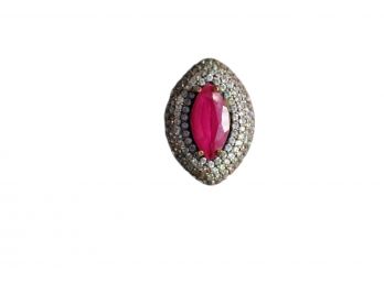 Sterling Silver  Real Ruby Ring