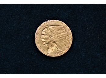 1910 $2.50 Indian Gold Coin