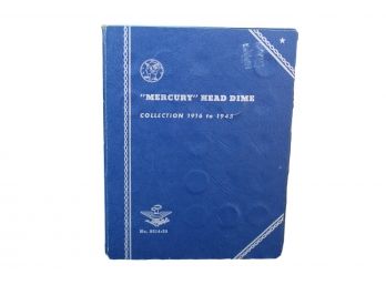 Silver Merucry Dime Coin Partial Book **