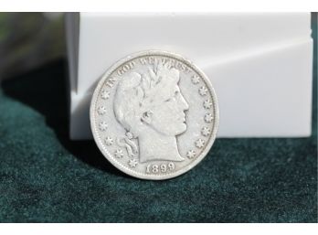 1899 Silver Barber Half Dollar Coin Dh