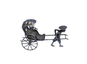 Sterling Silver Chinese Rickshaw Figurine