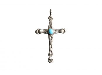 Sterling Silver Turquoise Cross