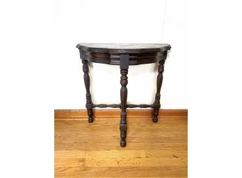 Antique - 3 Legged Wall Table - Inlaid Veneer Table - * Please See Photos