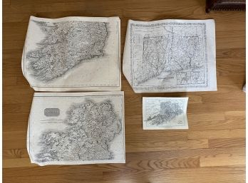 Vintage - Large Format 18x24 Maps Group - CT & Ireland