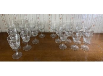 French Crystal Goblet Group