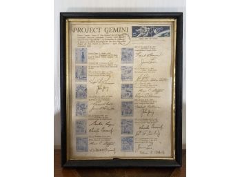 1967 - Project Gemini  - Framed Print - Chronological Listing Of Missions & Astronauts