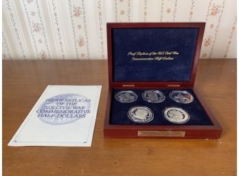 Proof Replicas - US Civil War Commemorative Half Dollars In Presentation Box