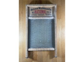 Antique - National 'Atlantic' - Glass Washboard No. 511