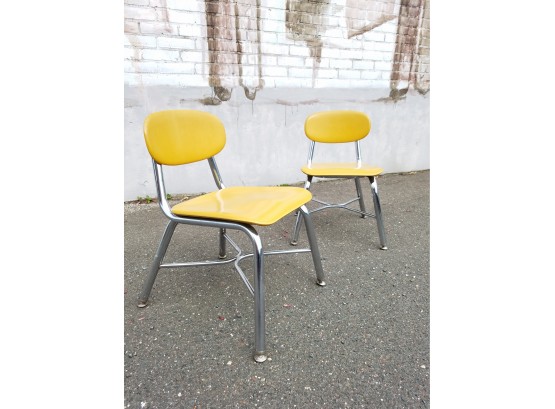 Pair Well Made Vintage Children's Chairs .