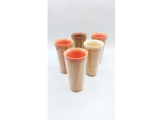 Set 5 70s Acrylic Tall Cups