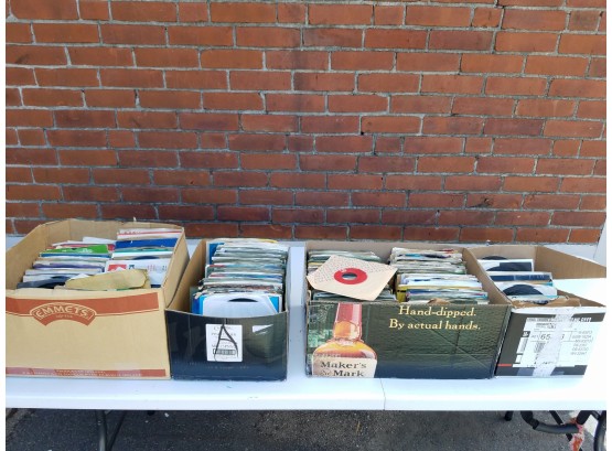 4 Boxes Of 45 Records  60s, 70s And 80s