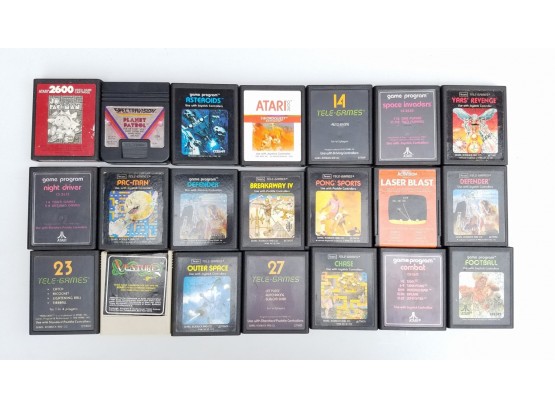 Lot Of 21 Vintage Atari 2600 Games.  All The Iconic Games