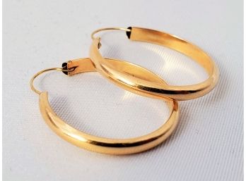 14K GOLD Classic Hoop Earrings