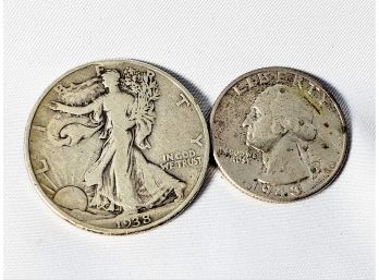 90%  Silver Quarter & Half Dollar