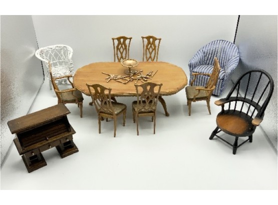 Doll House Furniture ~ Dining Room Chairs, Table & More ~