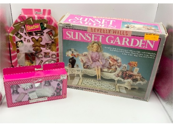 Barbie Accessories ~  Sunset Garden, Holiday Presents & More ~