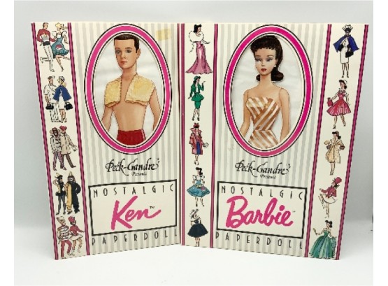 2 NEW Vintage Sets ~ Ken & Barbie Paper Dolls ~