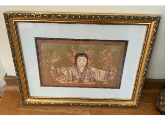 Limited Edition Print By Edna Hibel Of Asian Child
