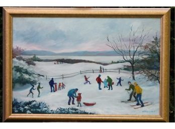 'Frozen Memories' By ROSALIND MORRISSEY! Framed Oil On Canvas