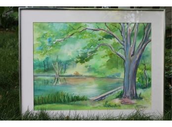 ' Nature's Pool' By ROSALIND MORRISSEY! Framed Watercolor