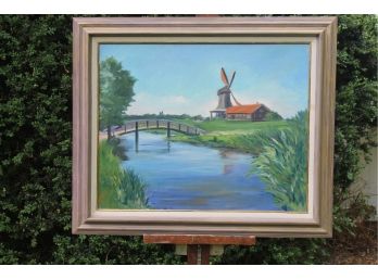 'Holland' By ROSALIND MORRISSEY! Framed Oil On Canvas