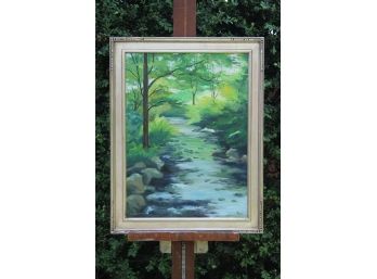 'Summer Brook'  By ROSALIND MORRISSEY! Framed Oil On Canvas