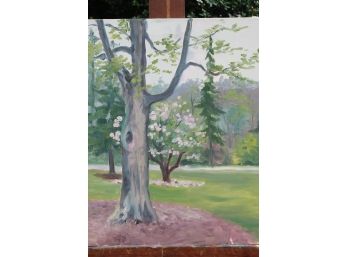 'The Tree Behind The Tree' By Rosalind Morrissey! Oil On Canvas!