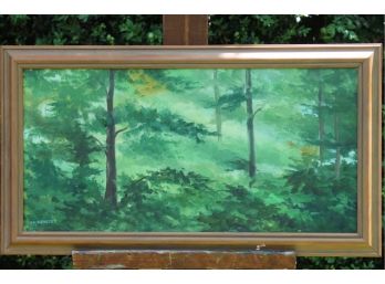 'Light In The Forest' By ROSALIND MORRISSEY! Framed Oil On Board