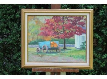 'The Orchard' By ROSALIND MORRISSEY! Framed Oil On Canvas