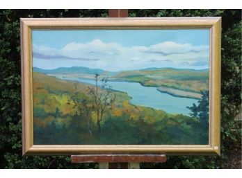 'View From Perkins Drive' By ROSALIND MORRISSEY! Framed Oil On Canvas