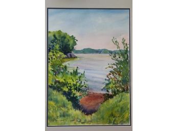 'George Island Vista'  By ROSALIND MORRISSEY! Framed Watercolor