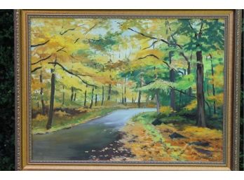 'Autumn Brilliance' By ROSALIND MORRISSEY! Framed Oil On Canvas