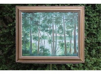 'RIVER THROUGH THE TREES' By ROSALIND MORRISSEY! Framed, Oil On Canvas!   95