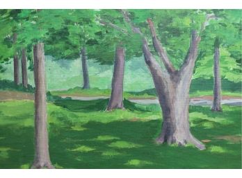 'Woodland Park' By ROSALIND MORRISSEY! Oil On Board