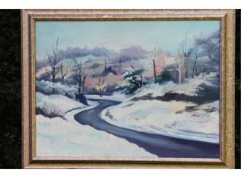 'Winter Pass' By ROSALIND MORRISSEY! Framed Oil On Canvas