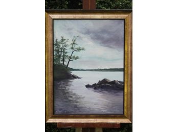 'Croton Landing' By ROSALIND MORRISSEY! Framed Oil On Canvas    38